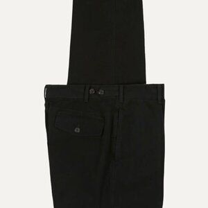 Drake's by A. Levine Black Cotton-Linen Games Trousers - Size 36